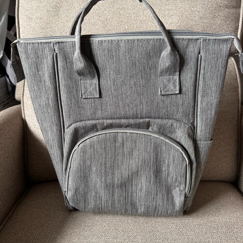 Gray Women's Tote Backpack - Stylish Everyday Carry
